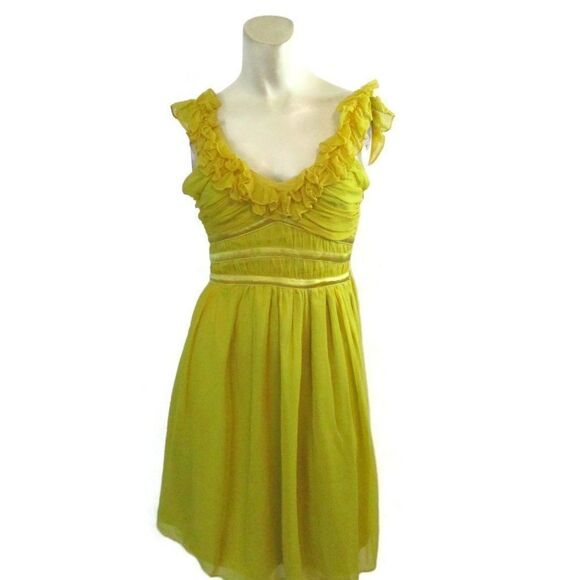 Diane von Furstenberg Yellow Silk Dress 2 - Picture 2 of 7